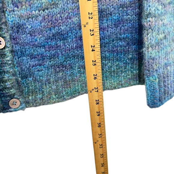 Sundance Fair Isle Cardigan Sweater Blue Multicolor Knit Wool Blend M - Picture 7 of 9